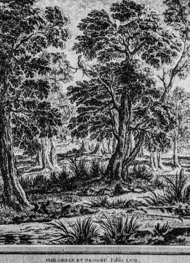 Philomele ve Progne, Fables de la Fontaine, Talan Publisher, Dier 1904, Çizim: J.B.oudry