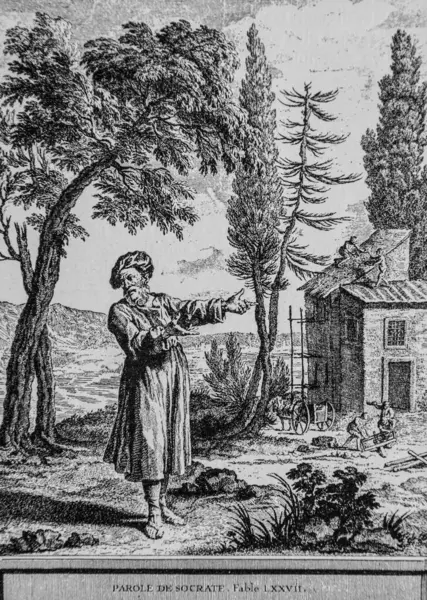 Sokrates 'in Sözü, Fables de la Fontaine, Talan Yayımcısı, Dier 1904, Çizim J.B.oudry