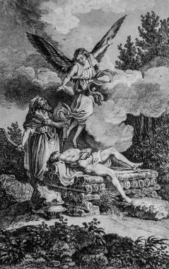 İbrahim 'in kurban edilmesi, Antik Ahit, Maistre de Sacy' nin İncil 'i, Yayımcı Guiraudet ve Jouaust 1836