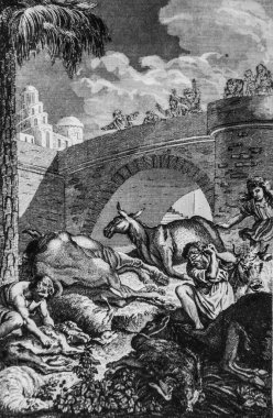 Canavarların vebası, eski irade, Sacy Ustası, Yayımcı Guiraudet ve Jouaust 1836 'nın İncil' i.