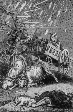 Ateş ve Grele, Antik Ahit, Sacy Ustası 'nın İncil' i, Yayıncı Guiraudet ve Jouaust 1836