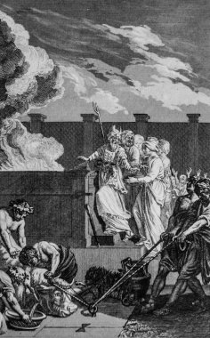 Aaron çeşitli kurbanlar sunuyor, Antik Ahit, Maistre de Sacy 'nin İncil' i, Yayımcı Guiraudet ve Jouaust 1836