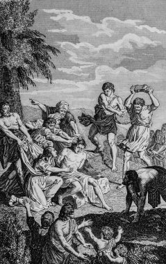 Tanrı 'ya küfretmenin cezası, eski irade, Sacy Ustası' nın İncil 'i, Yayıncı Guiraudet ve Jouaust 1836