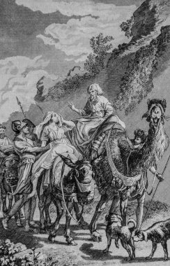 Calee kızını Othoniel 'e verir, eski irade, Sacy ustası, Yayımcı Guiraudet ve Jouaust 1836' nın İncil 'i.