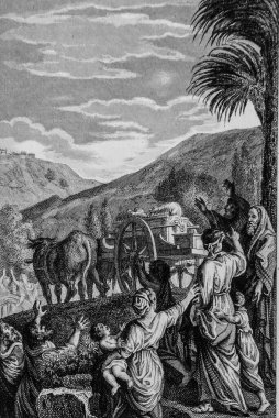 Filistinliler sandığı, Antik Ahit 'i, Maistre de Sacy' nin İncil 'ini, Yayımcı Guiraudet' i ve Jouaust 1836 'yı işaret ediyor.