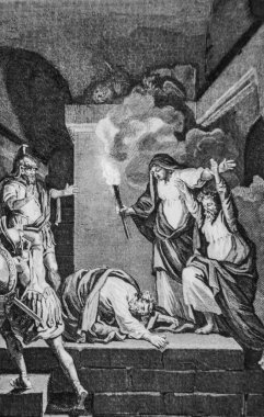 Samuel 'in görünüşü, Antik Ahit, Sacy Ustası' nın İncil 'i, Yayımcı Guiraudet ve Jouaust 1836