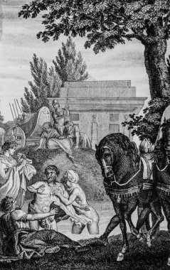 Naaman, Lepre 'den, Eski Ahit' ten, Le Maistre de Sacy 'den İncil' den, Yayıncı Guiraudet 'den ve Jouaust 1836' dan iyileşti.