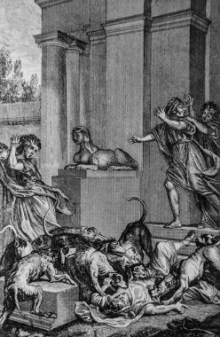 Jesabel köpekleri, Antik Ahit 'i, Sacy Ustası' nın İncil 'ini, Yayımcı Guiraudet' i ve Jouaust 1836 'yı yer.