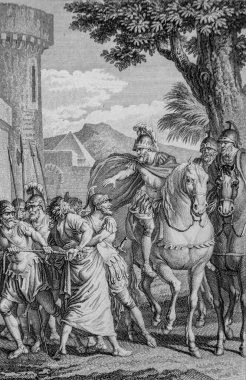 Bir peygamber Asa 'yı, Eski Ahit' i, Maistre de Sacy 'nin İncil' ini, Yayımcı Guiraudet 'i ve Jouaust 1836' yı alır.