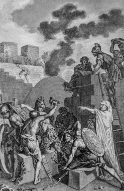 Nehemia 'nın işçiler, Eski Ahit, Le Maistre de Sacy' nin İncil 'i, Yayımcı Guiraudet ve Jouaust 1836