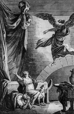 Konuşma Melek Raphael tarafından, Antik Ahit, İncil Sacy ustası, Yayımcı Guiraudet ve Jouaust 1836