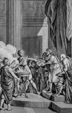 Joaquin, Jeremie 'nin Eski Ahit' ini, Le Maistre de Sacy 'nin İncil' ini, Yayımcı Guiraudet 'i ve Jouaust 1836' yı yakar.