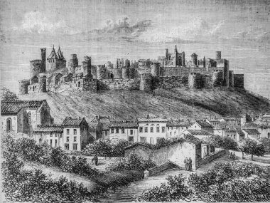 La Cite de Carcassonne 1198-1237, Fransa Popüler Tarihi Henri Martin, Yayımcı Furne 1860