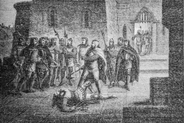 Etienne Martel 'in Ölümü 1350-1358, Fransa' nın Popüler Tarihi Henri Martin, Editör Furne 1860