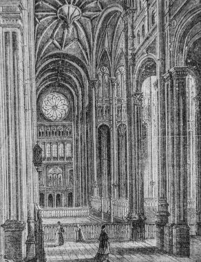 Saint Sainte Eustache de Paris 1434-1493 Kilisesi, Henri Martin 'in popüler fırfırlı tarihi, editör Furne 1860