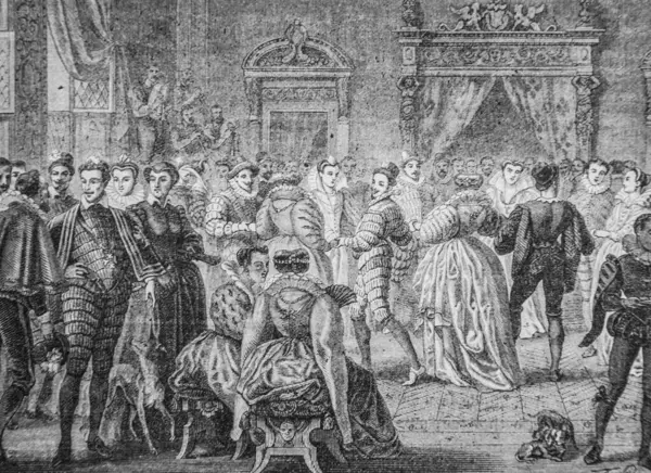 Henri III. Henri 1434-1493 'ün sarayında bir balo, Henri Martin' in popüler öyküsü, editör Furne 1860