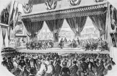 Palais Royale 'in odasında dağıtım, Edmond Texier' in Paris masası, Yayıncı Paulin ve Le Chavalier 1853