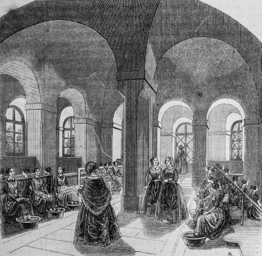 Banyo, Okul, Paris Masası Edmond Texier, Yayıncı Paulin ve Le Chavalier 1853