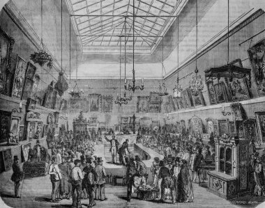 Otel müteahhitlerinin müzayede odası, Edmond Texier 'in Paris masası, Yayıncı Paulin ve Le Chavalier 1853