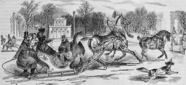 Champs Elysees 'de çalkala, Paris' te Edmond Texier, Yayımcı Paulin ve Le Chavalier 1853