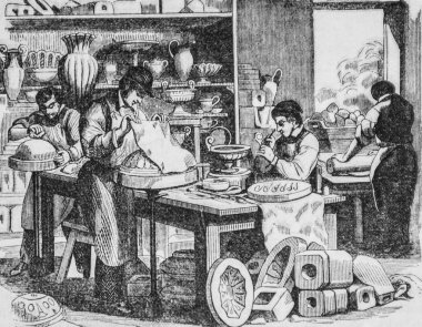 Sevre Üretimi, Edmond Texier 'in Paris masası, Yayımcı Paulin ve Le Chavalier 1853