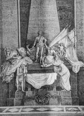 1672-1792 yılları arasında Strazburg 'daki Aziz Thomas Kilisesi' ndeki Saksonya Mareşali 'nin mezarı Henri Martin' in Fransa Tarihi, editör Furne 1850