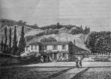 Montmorenci 'deki J.J. Rousseau Hermitage, 1672-1792, Henri Martin' in Fransa Tarihi, Editör Furne 1850