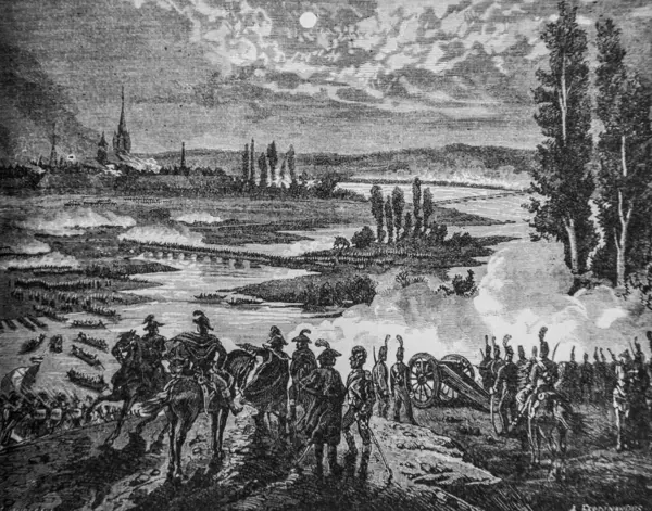 Düsseldorf 'un ilerisindeki Rhin Geçidi, 1792-1804, Henri Martin' in Fransa Tarihi, Editör Furne 1850