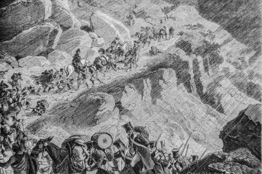 Junot 'un birlikleri Kuzey İspanya dağlarında 1804-1832 Fransa Tarihi Henri Martin, Editör Furne 1880
