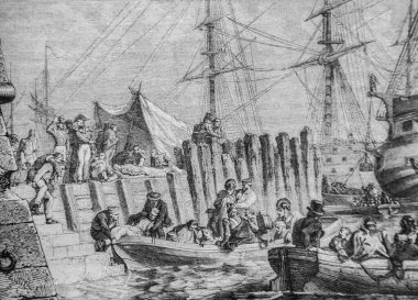 Flessongue 'un İngilizler tarafından tahliyesi, Hastalar Kurulu, 1804-1832 Fransa Tarihi Henri Martin, Editör Furne 1880