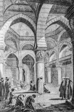 Cezayir, bir caminin içi, 1804-1832 Fransa Tarihi Henri Martin, editör Furne 1880