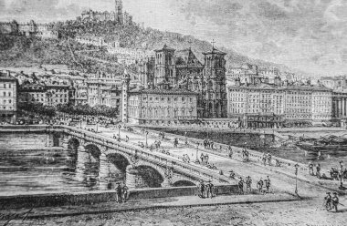 Lyon Manzarası, 1832-1867, Fransa Tarihi Henri Martin, Editör Furne 1880