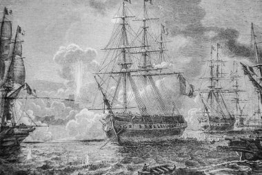 Saint Juan d 'Ulloa Kalesi' nin bombalanması, 1832-1867 Fransa Tarihi Henri Martin, Editör Furne 1880