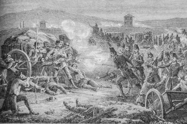 Roma Kuşatması, kale alıyor, 1832-1867, Fransa Tarihi Henri Martin, editör Furne 1880