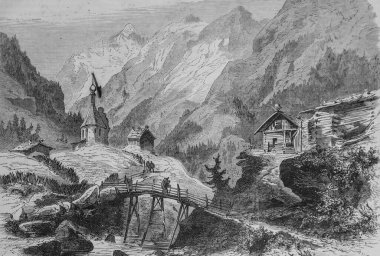 Tyrol, Vallee d 'Oetz, ünlü evren, editör Michel Levy 1870
