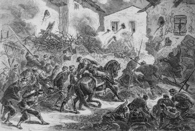 Combat de Bagneux, Dampierre 'nin komutanının ölümü, ünlü evren, editör Michel Levy 1870