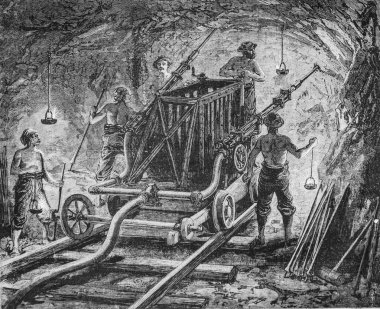 Mon Cenis, tünelin delinmesinde kullanılan makine, meşhur evren, editör Michel Levy 1870