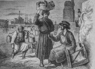 Marchands Russe, Nouvelle Encyclopedie Nationale Par Maurice Lachatre, Editör Docks de la Lbrairie, 1870