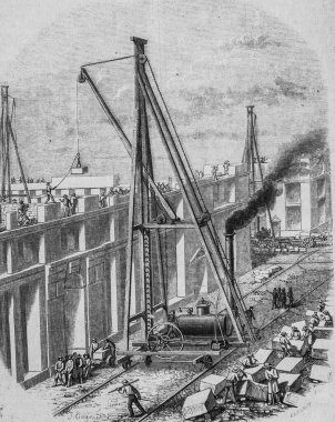 Asansör buhar makinesi, resimli dergi, editör Edouard Charton, 1860