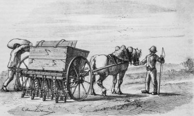 semoir mecanique de hornsby, le magazin pittoresque, editör Edward Charton, 1860