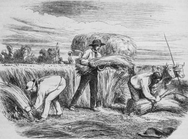 Faucille hasatçıları, resim dükkanı, editör Edouard Charton, 1860