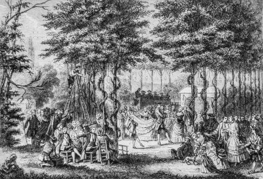 bal dans le parc de saint cloud 1760, le magazin pittoresque, editör Edward Charton, 1860