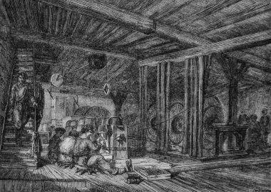 Aiguilles Endüstrisi Fransa 'da, resim dergisi, editör Edouard Charton, 1860