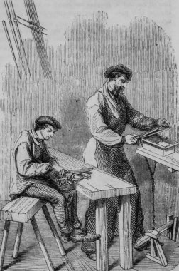 Aiguilles Endüstrisi Fransa 'da, resim dergisi, editör Edouard Charton, 1860