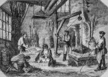 Kilisecilik atölyesi, resim dergisi, editör Edouard Charton, 1860