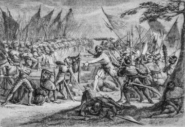 1386 'daki Sempach Savaşı, resimli dergi, editör Edouard Charton, 1860