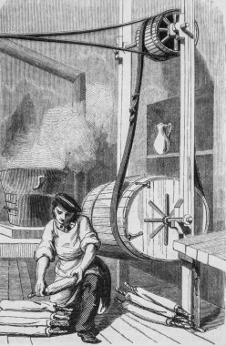 Aşağılayıcı atölye çalışması, resimli dergi, editör Edouard Charton, 1860