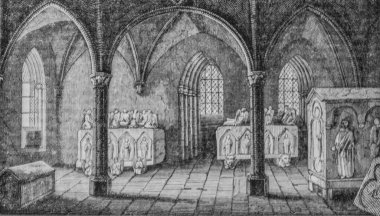 Ines de Castro 'nun mezarı, resim dükkanı, editör Edouard Charton, 1860