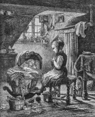 Küçük anne, resimli dergi, editör Edouard Charton, 1860