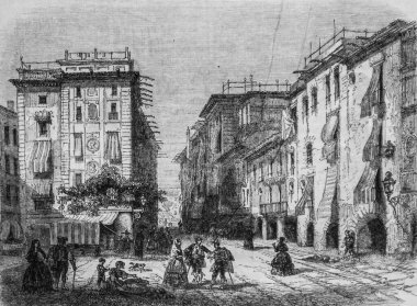 Place San Augustin Bellale Dergisi, editör Edouard Charton, 1860